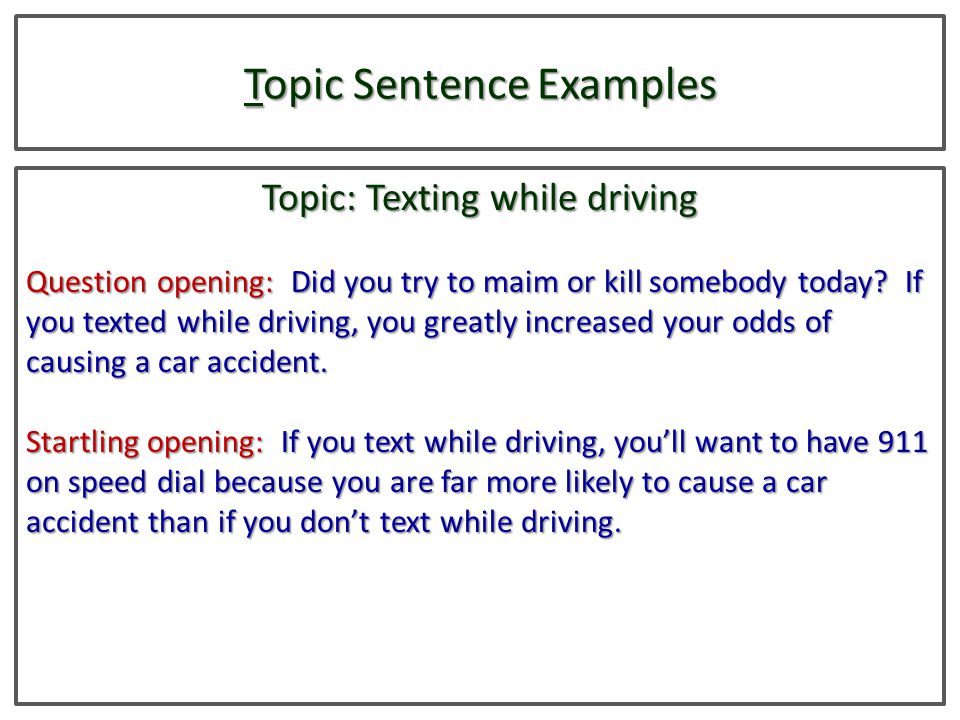 Sample Paper: Texting While Driving Ban